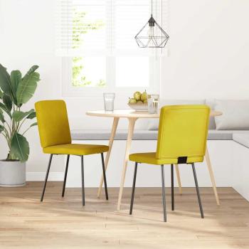 ARDEBO.de - Esszimmerstühle 2 Stk. Gelb Samt