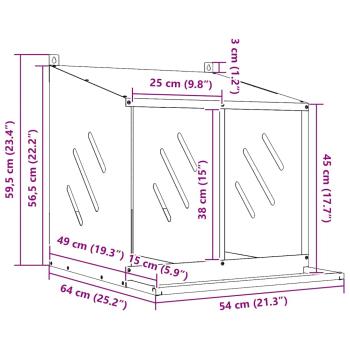 Hühner-Nistkasten mit 2 Fächern Olivgrün Metall