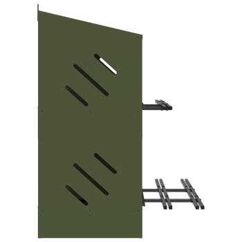 Hühner-Nistkasten mit 6 Fächern Olivgrün Metall