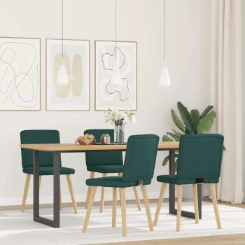 ARDEBO.de - Esszimmerstühle 4 Stk. Dunkelgrün Stoff