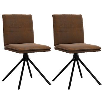 ARDEBO.de - Esszimmerstuhl Braunes Wildlederimitat