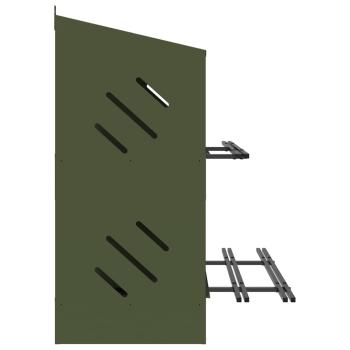 Hühner-Nistkasten mit 8 Fächern Olivgrün Metall