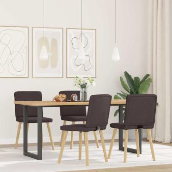 ARDEBO.de - Esszimmerstühle 4 Stk. Dunkelbraun Stoff
