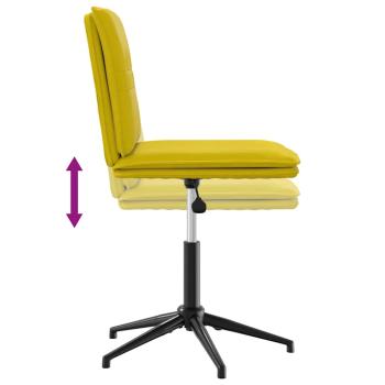 Esszimmerstühle 2 Stk. Gelb Samt