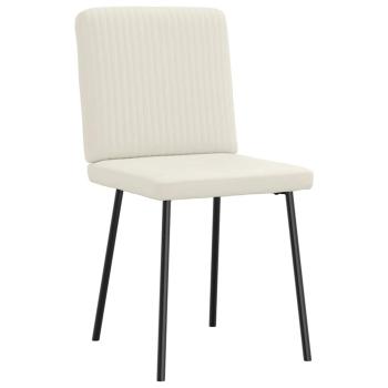 Esszimmerstühle 2 Stk. Creme Samt