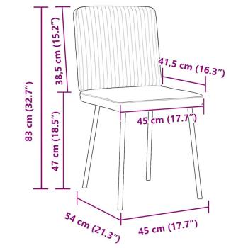 Esszimmerstühle 2 Stk. Creme Samt