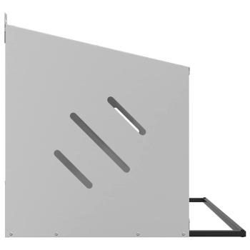 Hühner-Nistkasten mit 2 Fächern Verzinktes Silber Metall