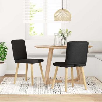 ARDEBO.de - Esszimmerstühle 2 Stk. Schwarz Stoff
