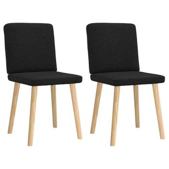 Esszimmerstühle 2 Stk. Schwarz Stoff