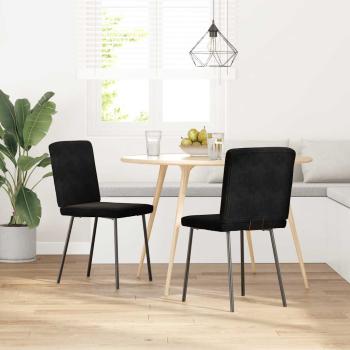 ARDEBO.de - Esszimmerstühle 2 Stk. Schwarz Samt
