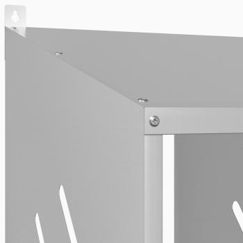 Hühner-Nistkasten mit 6 Fächern Verzinktes Silber Metall