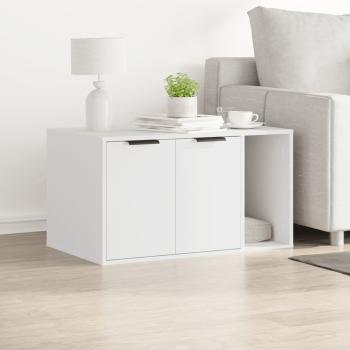 Katzenklo Weiß 80x50x45 cm Holzwerkstoff