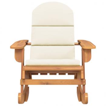 Adirondack-Schaukelstuhl mit Kissen Massivholz Akazie