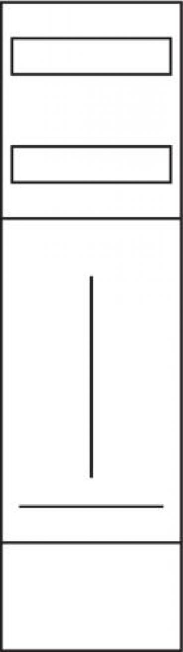 Hager ZU22 Einbausatz, univers Z, Höhe 900mm, 1 Zählerplatz, 1-feldig, mit NAR 150mm