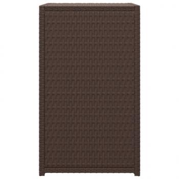 C-Tisch Braun 40x35x60 cm Poly Rattan