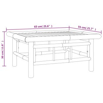 ARDEBO.de - 5-tlg. Garten-Lounge-Set mit Dunkelgrauen Kissen Bambus