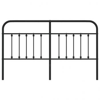 Kopfteil Metall Schwarz 160 cm
