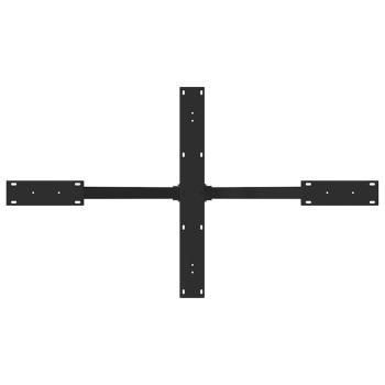 Esstischbein in Spinnenform Schwarz 120x68x(72-73) cm Stahl