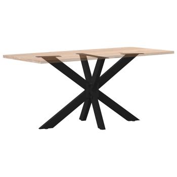 Esstischbein in Spinnenform Schwarz 120x68x(72-73) cm Stahl