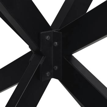 Esstischbein in Spinnenform Schwarz 120x68x(72-73) cm Stahl