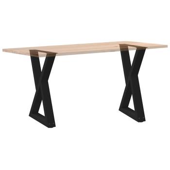 Esstisch Beine 2 Stk. Schwarz 60x(72-73,3) cm Stahl
