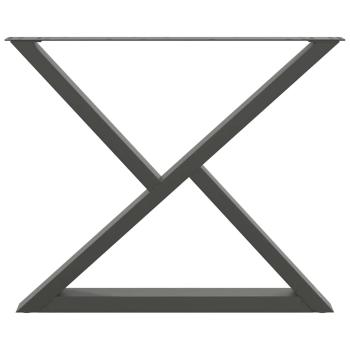 Esstisch Beine 2 Stück Anthrazit 90x(72-73,3) cm Stahl