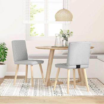 ARDEBO.de - Esszimmerstühle 2 Stk. Wolkengrau Stoff