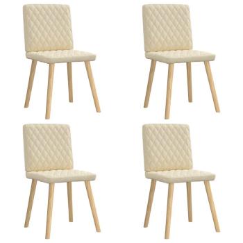 ARDEBO.de - Esszimmerstühle 4 Stk. Creme Stoff
