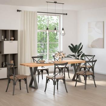 Esstisch Beine 2 Stk. Anthrazit 60x(72-73,3) cm Stahl