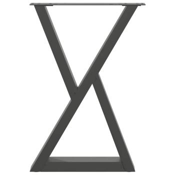 Esstisch Beine 2 Stk. Anthrazit 60x(72-73,3) cm Stahl