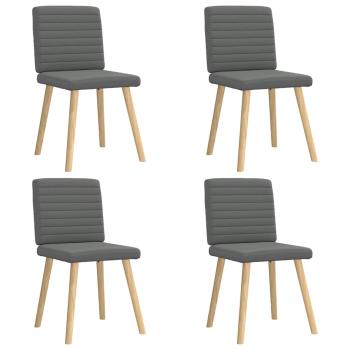 ARDEBO.de - Esszimmerstühle 4 Stk. Dunkelgrau Stoff