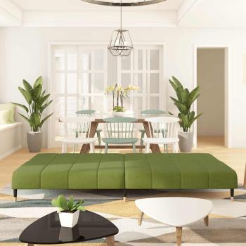 Schlafsofa 2-Sitzer Hellgrün Samt