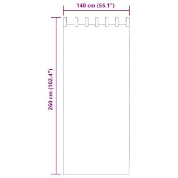 Voile Vorhänge mit Stangentaschen 2 Stk. Rosa