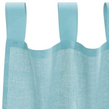 Voile Vorhänge mit Stangentaschen 2 Stk. Türkis
