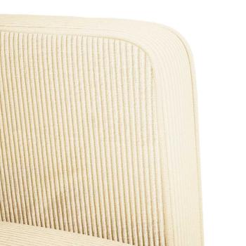 Sessel mit Armlehnen Creme 54 cm Cordstoff