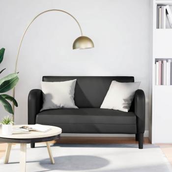 ARDEBO.de - Zweisitzer-Sofa Schwarz 110 cm Kunstleder