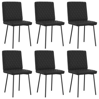 ARDEBO.de - Esszimmerstühle 6 Stk. Schwarz Kunstleder