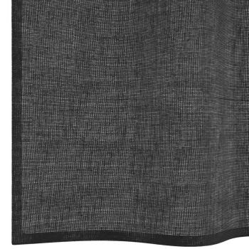 Voile Vorhänge mit Ösen 2 Stk. Schwarz 140x175 cm