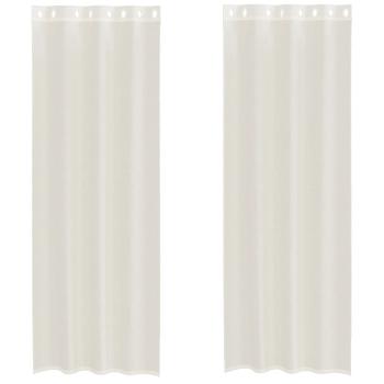 Voile Vorhänge mit Ösen 2 Stk. Creme 140x300 cm