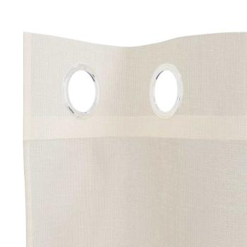 Voile Vorhänge mit Ösen 2 Stk. Creme 140x245 cm