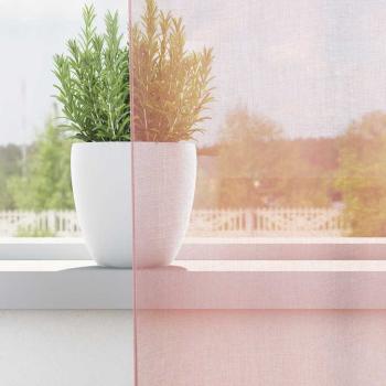 Voile Vorhänge mit Ösen 2 Stk. Hellrosa 140x300 cm