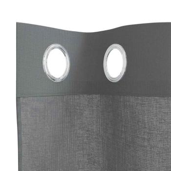 ARDEBO.de - Voile Vorhänge mit Ösen 2 Stk. Dunkelgrau 140x260 cm