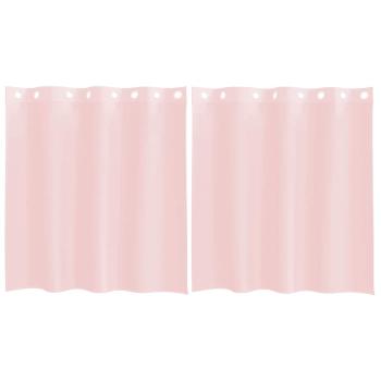 Voile Vorhänge mit Ösen 2 Stk. Hellrosa 140x140 cm