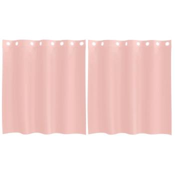 Voile Vorhänge mit Ösen 2 Stk. Rosa 140x140 cm