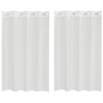 Voile Vorhänge mit Ösen 2 Stk. Weiß