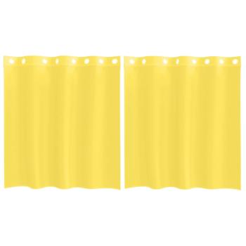 Voile Vorhänge mit Ösen 2 Stk. Gelb