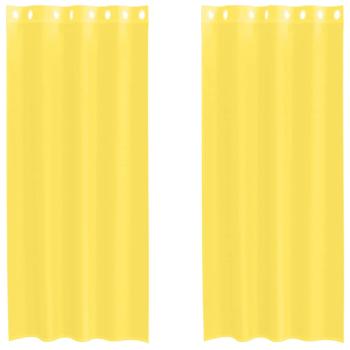 Voile Vorhänge mit Ösen 2 Stk. Gelb