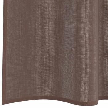 ARDEBO.de - Voile Vorhänge mit Stangentaschen 2 Stk. Braun