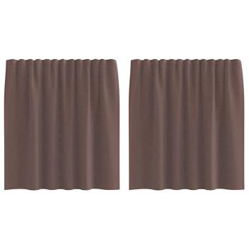 Voile Vorhänge mit Stangentaschen 2 Stk. Braun