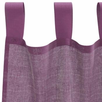 Voile Vorhänge mit Schlaufen 2 Stk. Lila 140x245 cm